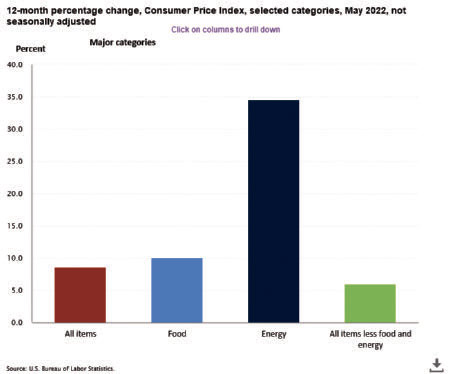 consumer price index chart may 2022