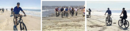 biden biking on the beach